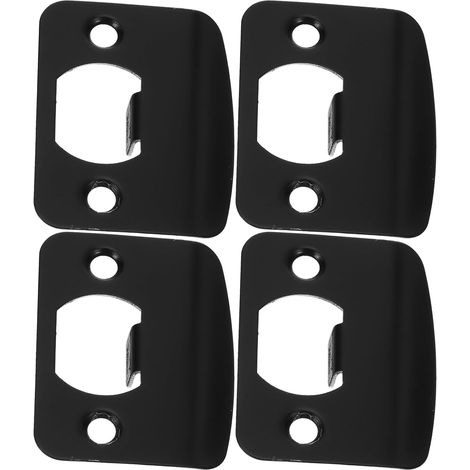 de 4 gâches de porte acier inoxydable noir renfort de cadre