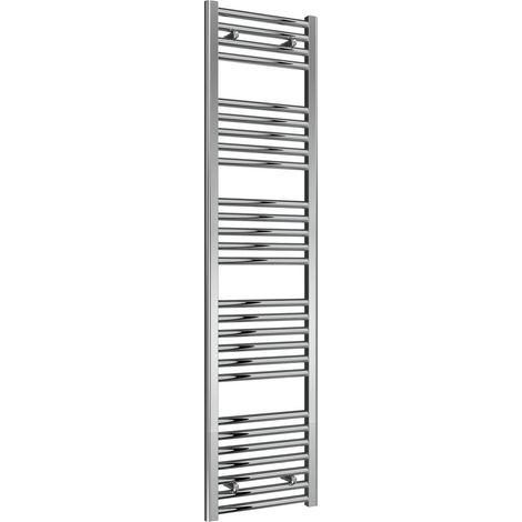 Reina Diva Chrome Electric Towel Rail 1600mm High x 400mm Wide (+ Chrome Thermostatic Touch Element) (1/5)