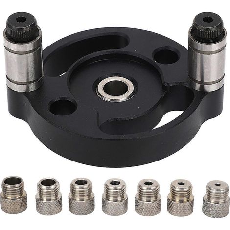 Gabarit de perçage autocentrant à positionnement monotrou pour le travail du bois, gabarit de perçage avec poinçon, positionneur de perçage, noir