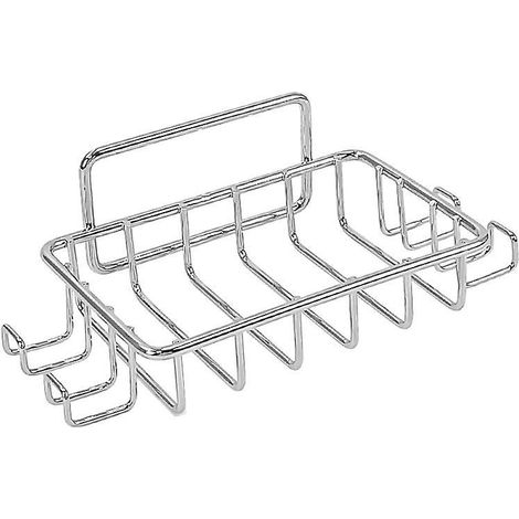 Wandmontierte Seifenablage für die Dusche mit 4 Haken, selbstklebender Seifenhalter aus Edelstahl für das Badezimmer, silberfarben