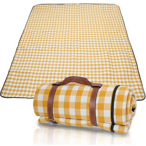 LaBlanc-Picknickdecke 200 x 200 cm, wasserdichte Picknickmatte, tragbare, isolierte, sanddichte Stranddecke mit Tragegriff, perfekt für Picknick/Outdoor/Camping/Strand/Park