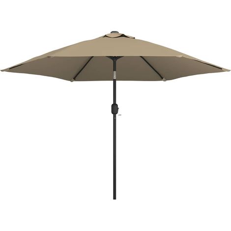 vidaXL Outdoor Parasol with Metal Pole 300 cm Taupe