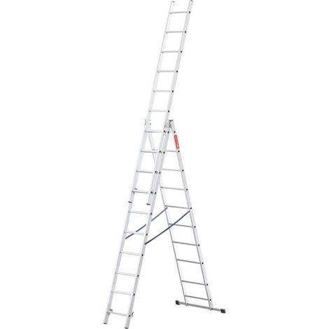 Échelle Multifonction en Aluminium 3x10 Marches, 3-en-1