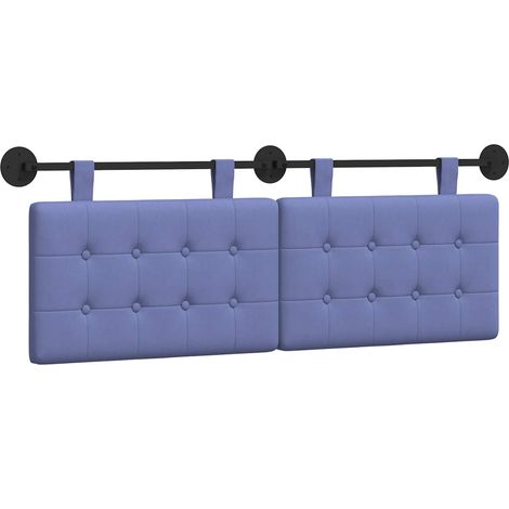 Tête de lit suspendue Bleu denim 130 x 55 x 5 cm tissu (1/5)
