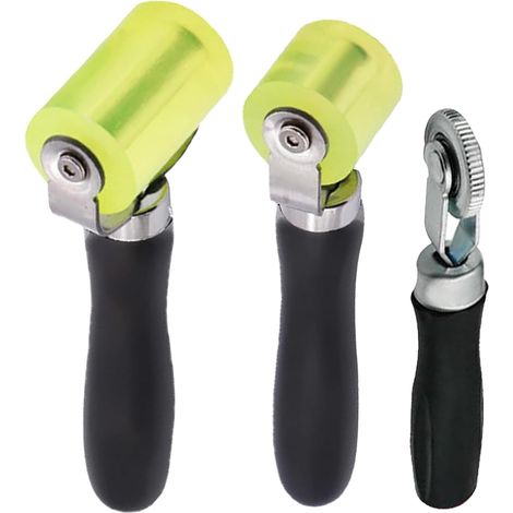 3 Rouleaux de Pression - Silicone et Caoutchouc - pour Papier Peint/Revêtements Sol/Isolation Voiture/Bâches PVC/Bitume - Idéal pour Bordures (1/5)