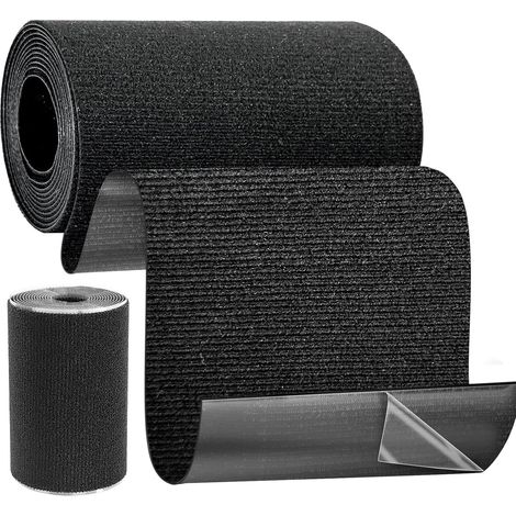 Tissu Autocollant Reparation 10 x 160 cm pour Canapés Tentes Bâche Ruban Adhésif Réparation Imperméable Nylon, Patchs de Réparation pour Doudoune, Longues, Chaises, Auvents (Noir) (1/5)