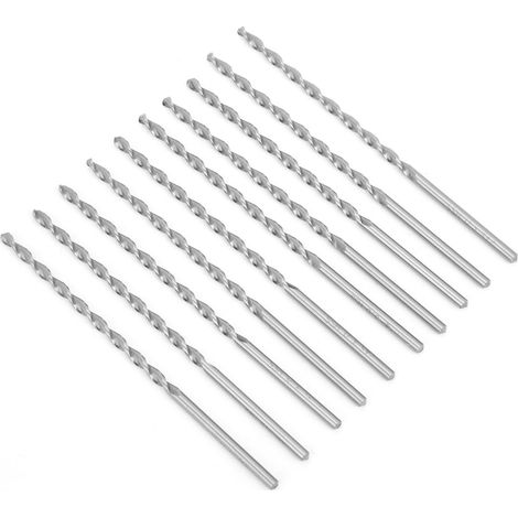 10 Stück parabolische Bohrer aus gehärtetem HSS-Stahl mit geradem Schaft, 3 x 100 mm (1/5)