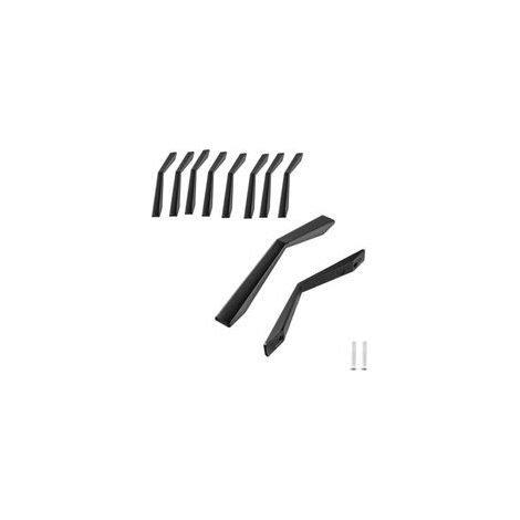 Lot de 10pcs Poignee de Meuble Cuisine Entraxe 96mm Poignet de Porte Cuisine Noir Alliage D'aluminium Poignée Meuble pour Décoration Meubles Cuisine Avec Vis(25mm)