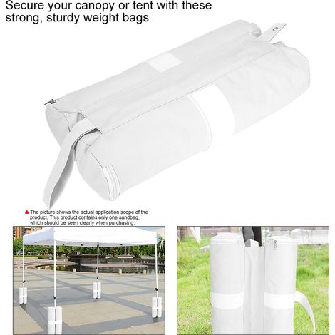 Gewichtssäcke für Sonnenschirm- und Zeltbeine, Stabilisatoren für faltbare Pavillons im Freien (weiß)