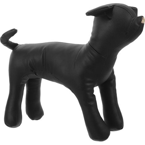Mannequin Canin en Cuir PU Noir Taille S, Modèle D’Exposition Ajustable pour Vêtements de Chiens, Présentoir Robuste pour Animalerie et Entraînement Chien, Support Mannequin (1/5)