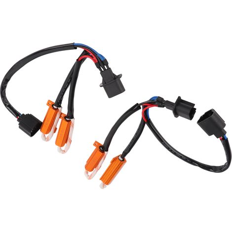 Lot de 2 Résistances LED H13 50W 8Ω, Décodage Feu Stop Antidéfaut, Élimination Panne Ampoule, Compatible Voyant Tableau de Bord (1/5)