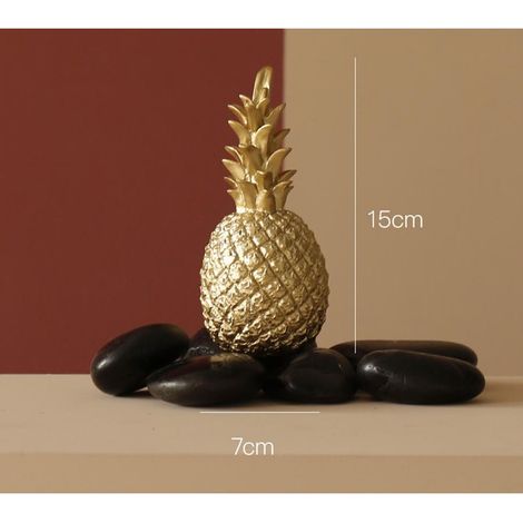 Décoration de chambre, ornement ananas pour table, restaurant, mariage (petit, doré) (1/5)