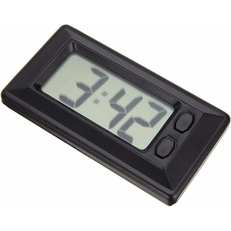 Horloge de tableau , Horloge murale Radio de bord de voiture Horloge de compteur de véhicule Horloge numérique LCD