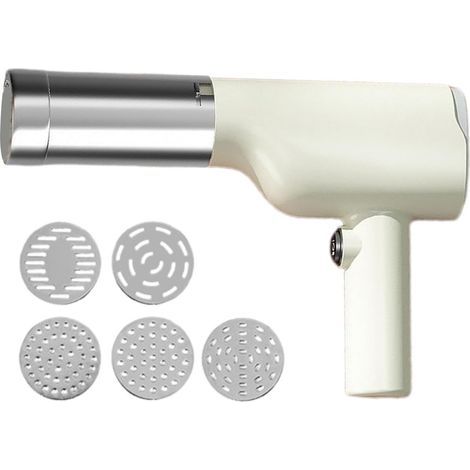 Maker de pâtes électriques, machine à nouilles automatique, fabricant de pâtes à main, avec 6 disques conception sans fil et portable moteur de 40W pour la cuisine de machine à spaghetti maison (1/5)