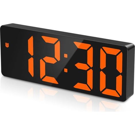 Réveil numérique LED avec luminosité réglable et fonction Snooze - Affichage température (1/5)