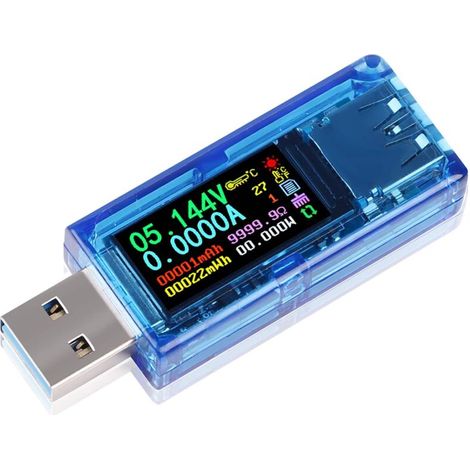 Testeur multimètre USB 3.0 Ulisem 3,7-30 V 0-4 A, testeur de tension numérique USB, voltmètre, ampèremètre, capacité, alimentation, chargeur, détecteur, version mise à jour AT35 (1/4)