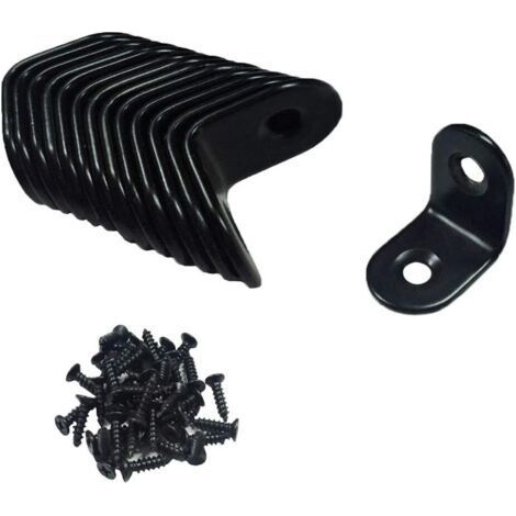 20 Pcs Steel Corner Brackets, 90 Degree Bracket, 2020mm, Comes with Screws, Black (1/3)