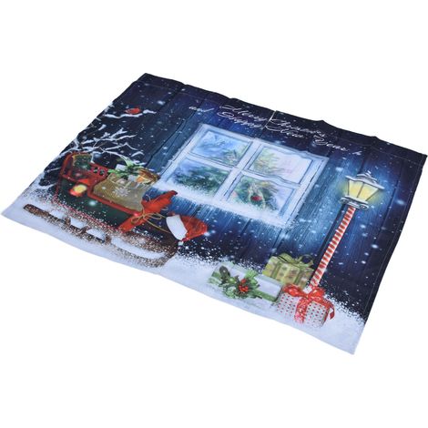 Rideau de Noël personnalisé, impression numérique 3D, occultant, imperméable, rideau de douche 150 x 166 cm (1/5)