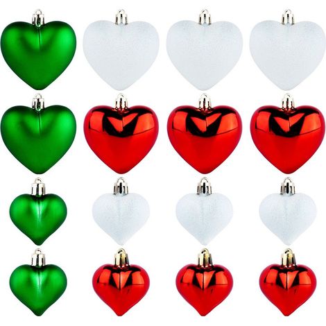 16 bruchsichere, farbenfrohe Weihnachtskugeln (Weihnachtsbaumkugel-Set) (1/4)