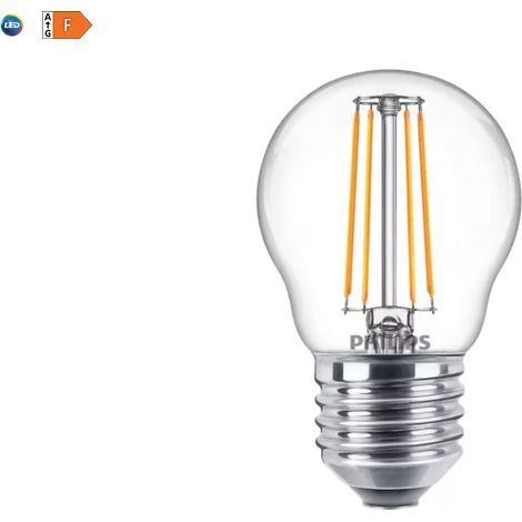Lampadina led sferica filamento vetro e27 4.3w philedlus40g2 bianco caldo (1/2)