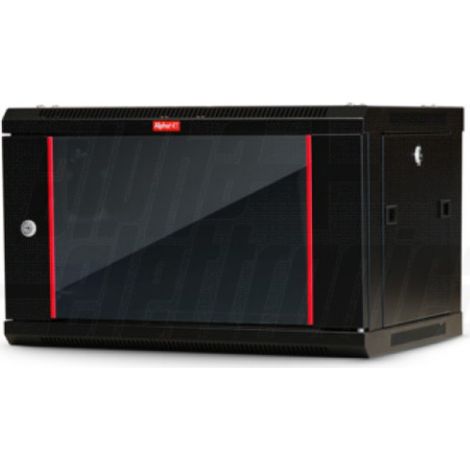 Armadio rack muro 6u 600x450 nero alpha elettronica - rw1a06u64b00 (1/5)