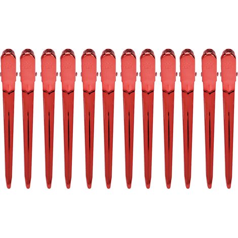 12 Entenschnabel-Haarspangen für Friseursalons und Barbershops – 12er-Packung (1/5)