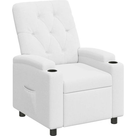 Sillón reclinable Blanco 75 x 95 x 101 cm Tela vidaXL (1/4)