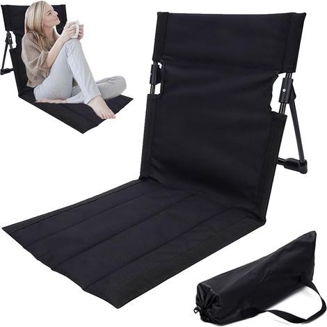 Coussin de Sol,Chaise de Plage 38x39.5CM,Chaise de Sol,Chaise de Méditation,Chaise de Camping Pliable,Tapis de Plage avec Dossier,pour L'extérieur,Pique-Niques,Concerts,Peche (1/5)