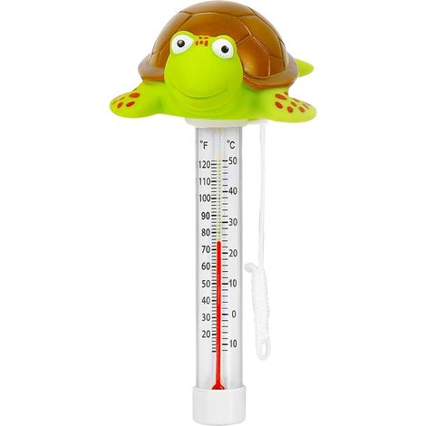 Schwimmbadthermometer, Poolzubehör, schwimmendes Thermometer, niedlich für Schwimmbad, Whirlpool, Fischteich und Planschbecken (Schildkröte)
