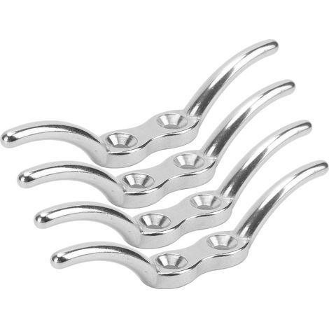 Taquets d'amarrage inox pour bateau, crochet de mât avec fixation vissée, 4 pièces marine (1/5)