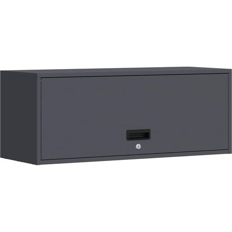 Wall Cabinet for Garage with Gas-lift Door Anthracite vidaXL