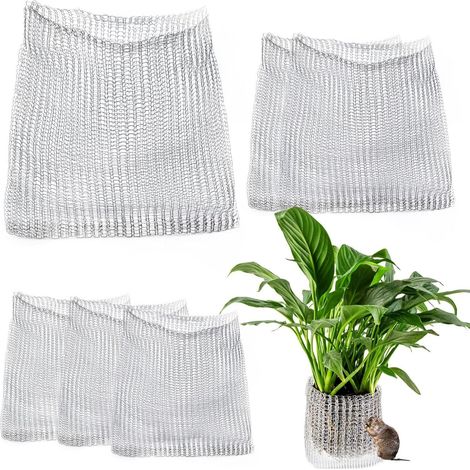 Ensemble de 5 paniers de protection pour racines de plantes en maille d'acier inoxydable anti-gopher (1/5)