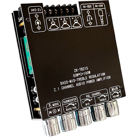 Module amplificateur audio stéréo Bluetooth TB21S 2.1 canaux avec kit de montage (1/5)