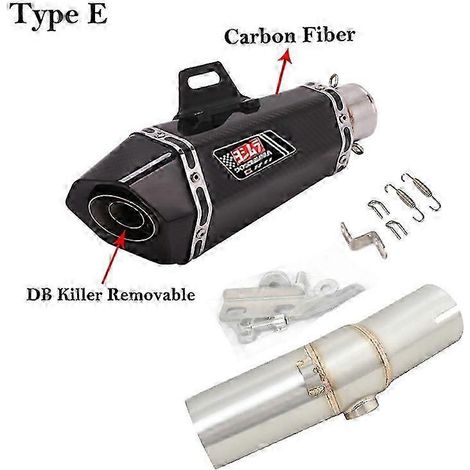 Silenciador De Escape Para Motocicleta, Tubo De Enlace Medio, Db Killer, Fibra De Carbono, Para Kawasaki Er6n, Er6f, Er650, Ex650, 2005 - 2011( Tipo E) (1/5)