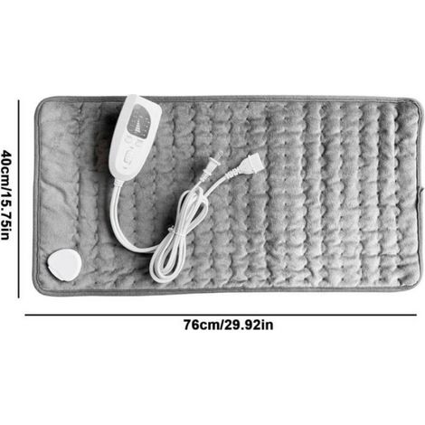 Petite Couverture chauffante,Coussin Chauffant à 6 températures réglables avec Voyant LED - avec Protection Contre (1/4)