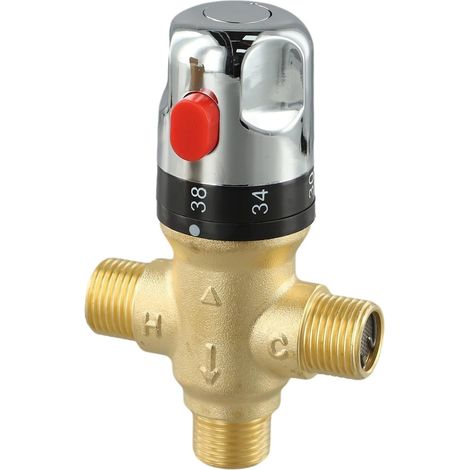 Vanne thermostatique en laiton 15 mm 35-45 °C (1/5)