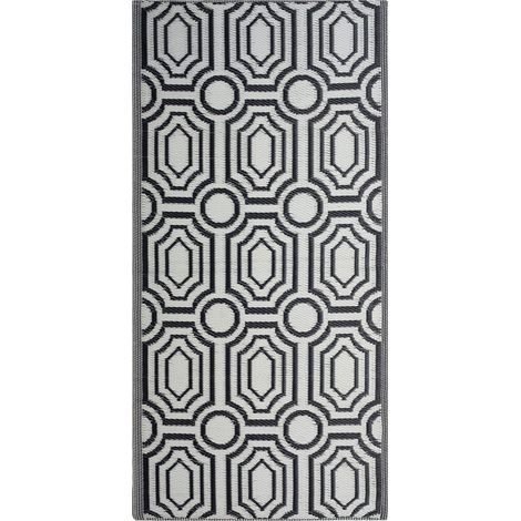 Outdoor Rug BIDAR Black 90 x 180 cm Reversible (1/5)