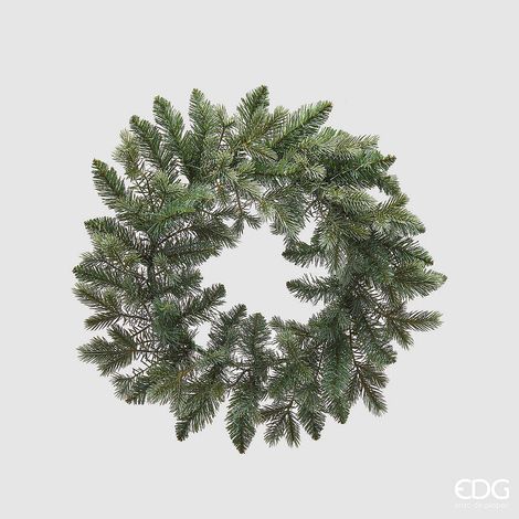 EDG Enzo De Gasperi Corona Natale Pino Argentato D 45 Cm 140 Tips Sage