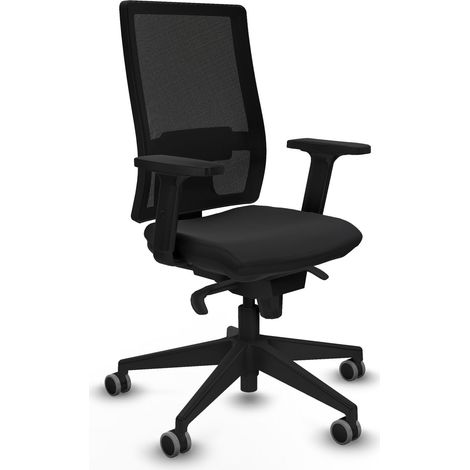 Horna sincro malla negra similpiel negro brazos 2D base piramidal ruedas 65mm engomadas (1/5)