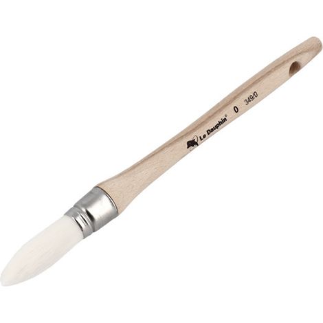 Brosse à réchampir synthétique à fibre blanche  0