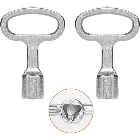 2-teiliger Dreiecksschlüssel aus Metall, Dreiecksschlüssel, für Elektrokasten, Gas, Wasser, Stromzähler, Schrank