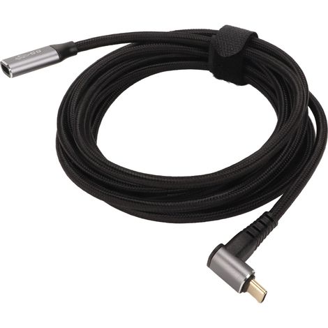 Câble de données USB-C mâle-femelle de 3 mètres, compatible avec la charge rapide PD 100 W, un taux de transfert de 10 Gbit/s, une résolution 4K 60 Hz, adapté à Steam Deck et aux consoles de jeux. (1/5)