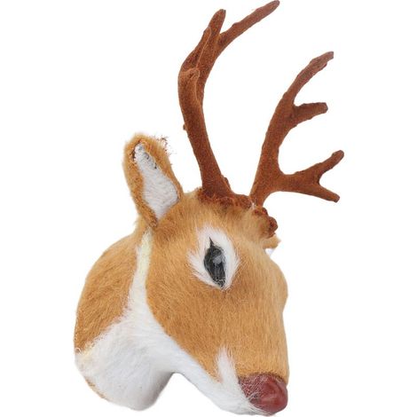 Aimant miniature en forme de tête de cerf, finitions soignées, aspect mignon, décoration pour maison de poupée à l'échelle 1:6 (1/5)