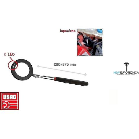 Specchietto telescopico snodato a led 056 l usag