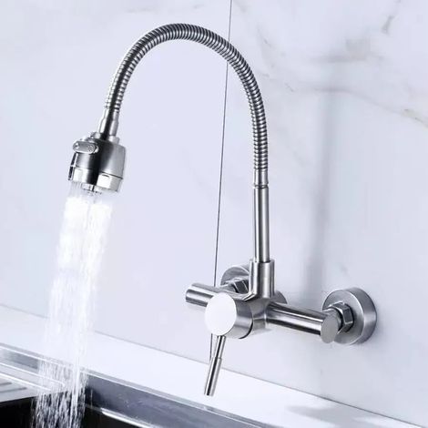 Robinet de Cuisine 50X30X4 Argenté Inox Satine CF014 (1/3)