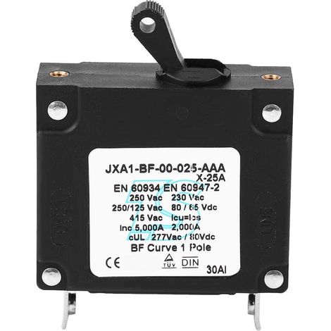 Disjoncteur,  15A / 20A / 25A / 30A Disjoncteur de voiture Protection de Court Circuit,DC/AC manuel Interrupteur à Bascule Interrupteur de Remise à Zéro Manuelle(25A).