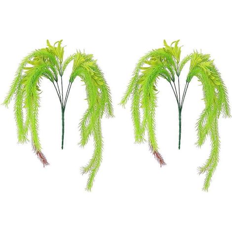 Tapis synthétique en plastique végétal artificiel, plantes fausses pour décoration murale DIY, herbe décorative en PVC, set de verdure simulée pour intérieur (1/5)