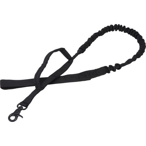 Laisse pour chien résistante et durable, facile à contrôler, élastique et maniable, style militaire, accessoire pour animaux de compagnie, noire (1/5)