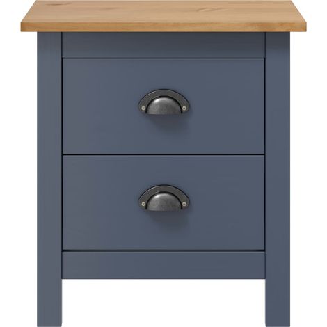 Maison Exclusive - Comodino Hill Grigio 46x35x49,5 cm Legno Massello di Pino