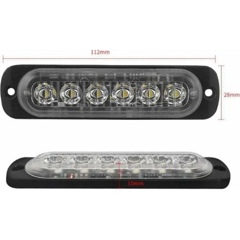 4 PCS Feux Alerte Urgence, Camions, Véhicules, Balise Avertissement Flash LED Étanche (1/4)
